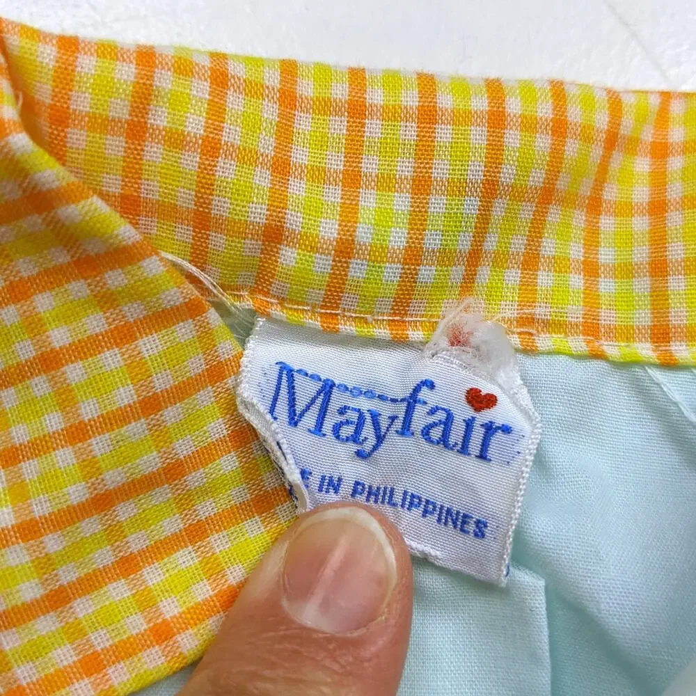 Vintage Mayfair Shirt Baby Boys Sz 3-6m Blue Bunny Spring Easter Button Down